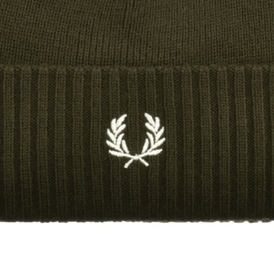 Alternative Image for ProductFred Perry Roll Up Ribbed Beanie Hat Green3